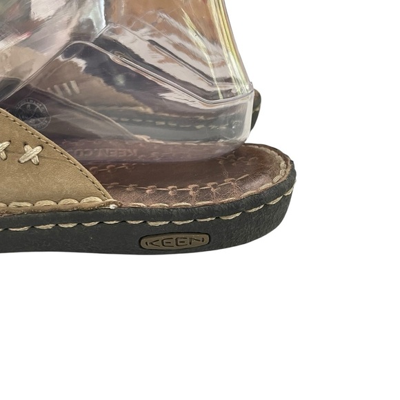Keen Cush Leather Slide Sandals Brown Summer Flip Flops Brwn US 8 - Picture 7 of 13